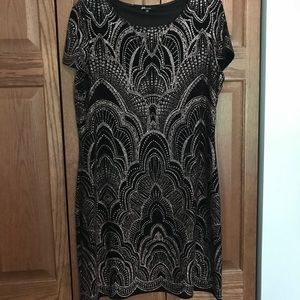 Black & Rose Gold Glitter Dress